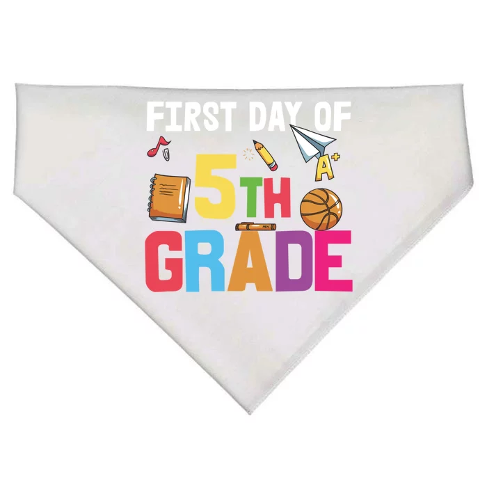 First Day Of Fifth Grade Cute 5Th Grade Gift USA-Made Doggie Bandana