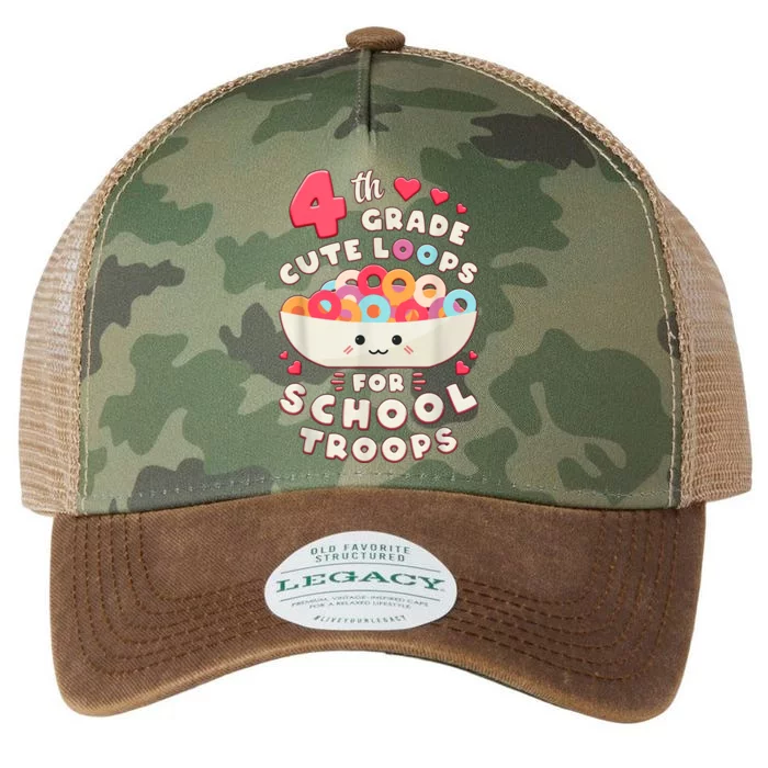 First Day Of 4th Grade Girl Back To School Fourth Grade Cute Legacy Tie Dye Trucker Hat