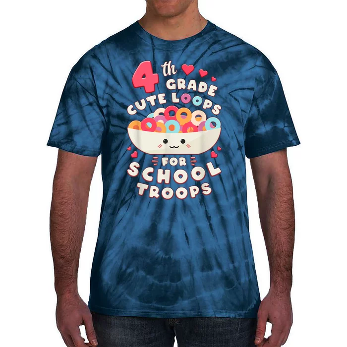 First Day Of 4th Grade Girl Back To School Fourth Grade Cute Tie-Dye T-Shirt