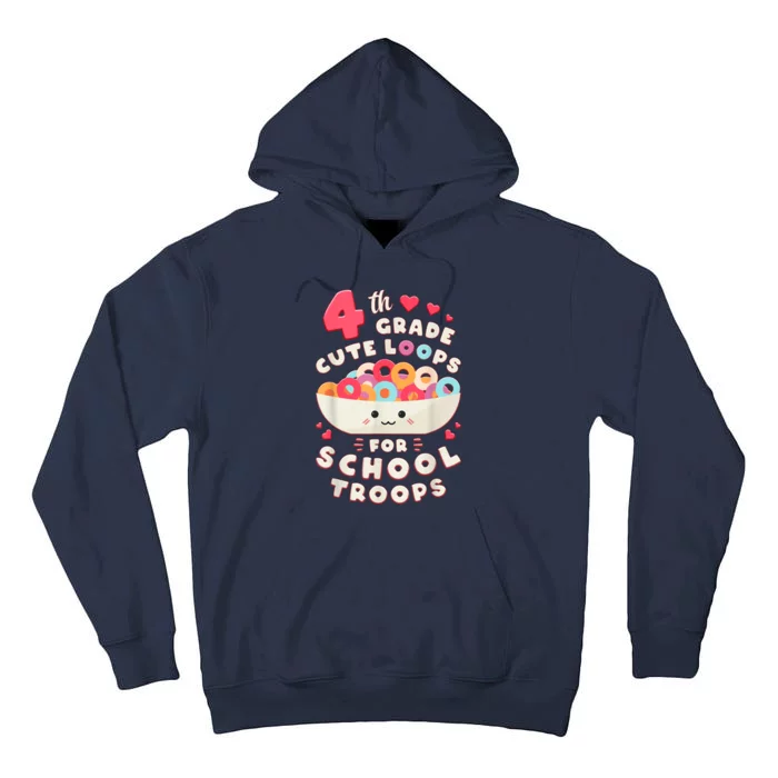 First Day Of 4th Grade Girl Back To School Fourth Grade Cute Tall Hoodie