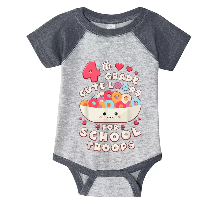 First Day Of 4th Grade Girl Back To School Fourth Grade Cute Infant Baby Jersey Bodysuit