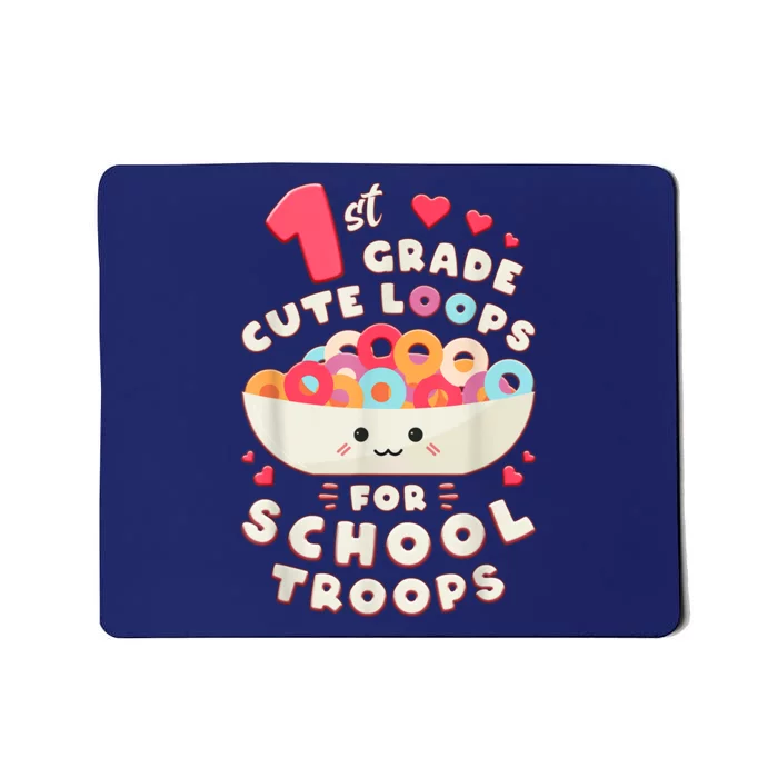 First Day Of 1st Grade Girl Back To School First Grade Cute Mousepad