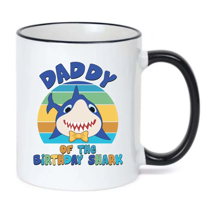 Funny Daddy Of The Birthday Shark Black Color Changing Mug