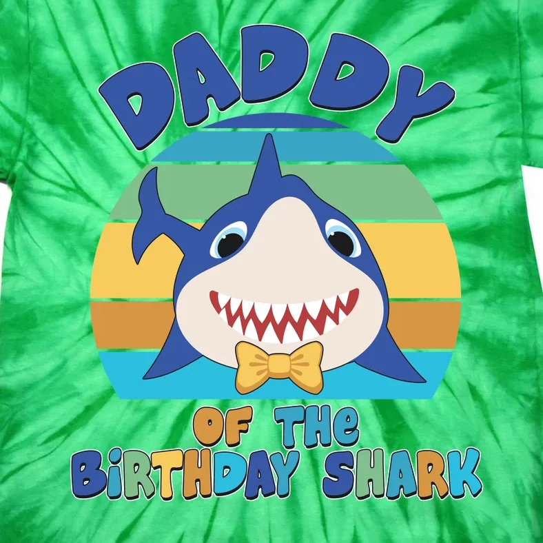 Funny Daddy Of The Birthday Shark Tie-Dye T-Shirt