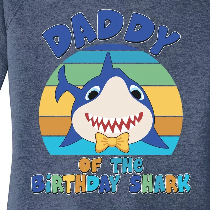 Funny Daddy Of The Birthday Shark Women's Perfect Tri Tunic Long Sleeve Shirt