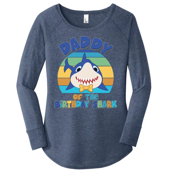 Funny Daddy Of The Birthday Shark Women's Perfect Tri Tunic Long Sleeve Shirt