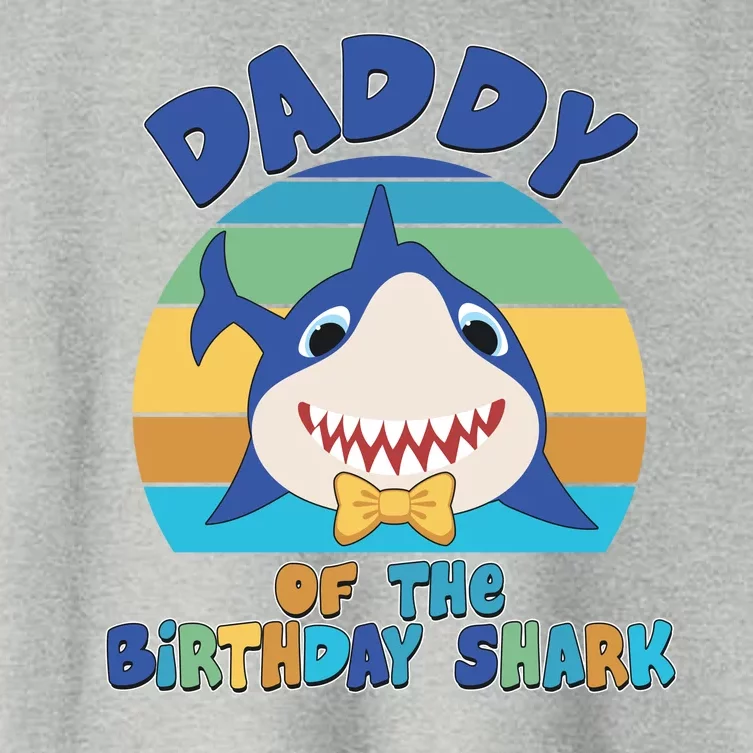 Funny Daddy Of The Birthday Shark Women's Crop Top Tee