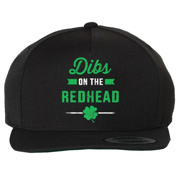 Funny Dibs On The Redhead For St Patricks Day Party Wool Snapback Cap