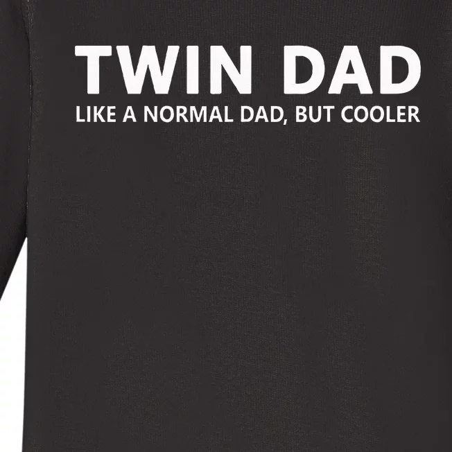 Funny Dad Of Twins Twin Dad Baby Long Sleeve Bodysuit