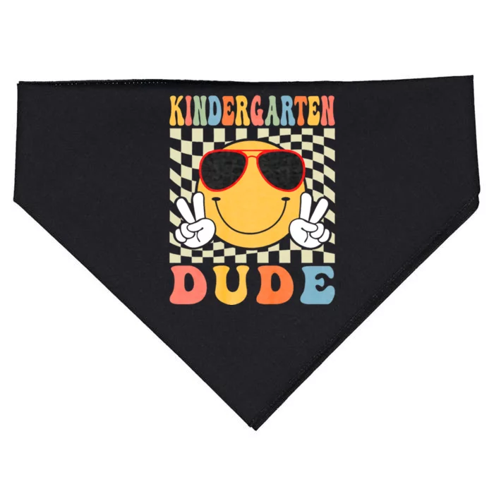 First Day Of School Kindergarten Dude Back To School USA-Made Doggie Bandana