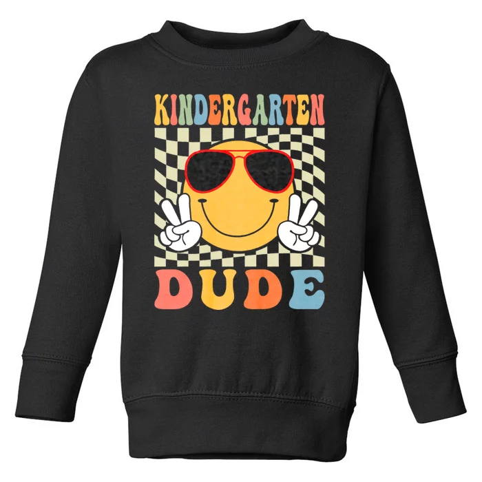 First Day Of School Kindergarten Dude Back To School Toddler Sweatshirt