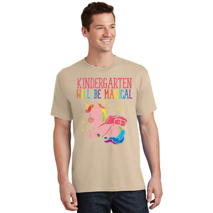 First Day Of Kindergarten Magical Unicorn Back School T-Shirt