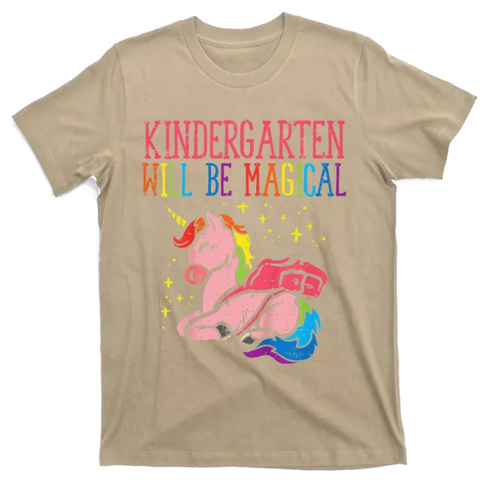 First Day Of Kindergarten Magical Unicorn Back School T-Shirt