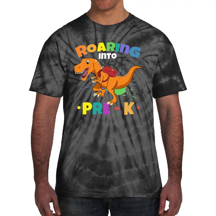 First Day Of PreK Roaring PreKindergarten Tie-Dye T-Shirt