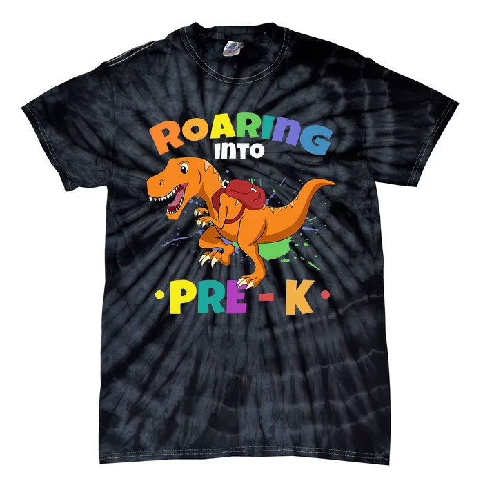 First Day Of PreK Roaring PreKindergarten Tie-Dye T-Shirt