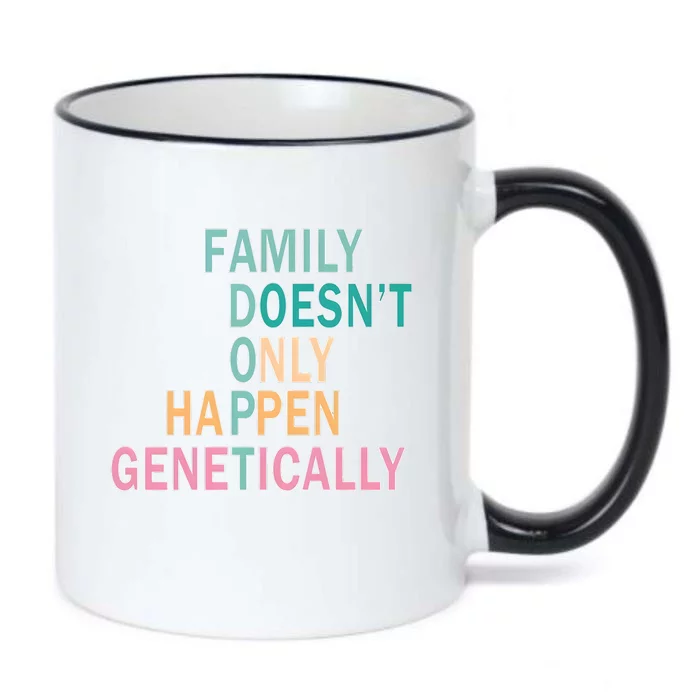 Family Doesnt Only Happen Genetically Adopt Black Color Changing Mug