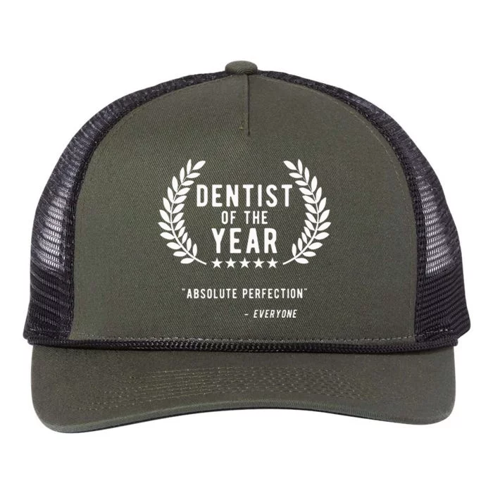 Funny Dentist Of The Year Retro Rope Trucker Hat Cap