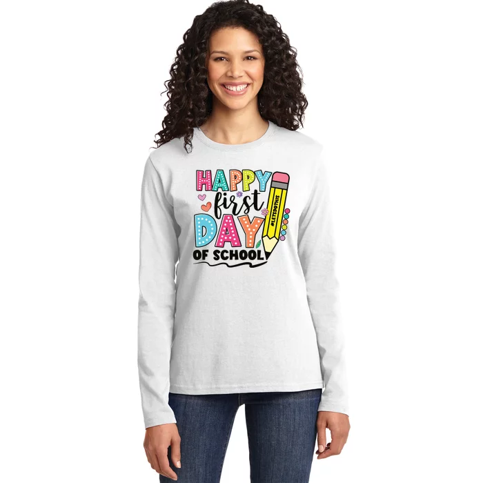 First Day Of School Teachers Gifts Teacher Ladies Long Sleeve Shirt