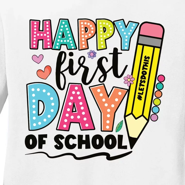 First Day Of School Teachers Gifts Teacher Ladies Long Sleeve Shirt