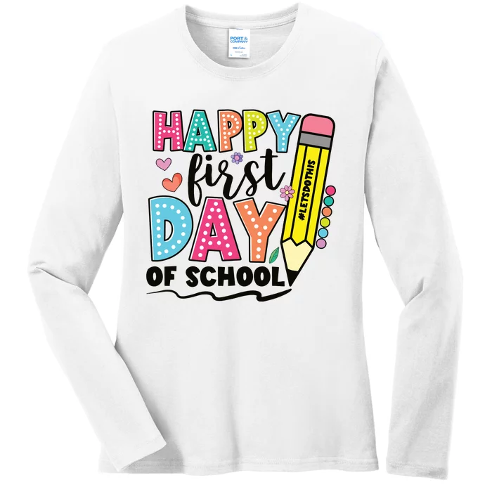 First Day Of School Teachers Gifts Teacher Ladies Long Sleeve Shirt