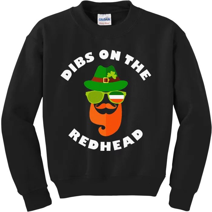 Funny Dibs On The Redhead St Patrick's Day Best Gift For Kids Sweatshirt