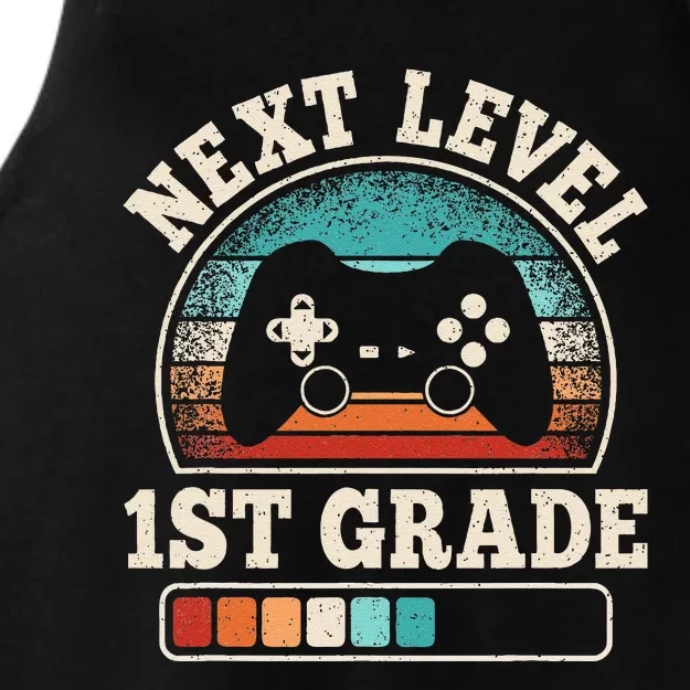 First Day Of 1st Grade Gaming School Outfit Teacher Student Ladies Tri-Blend Wicking Tank