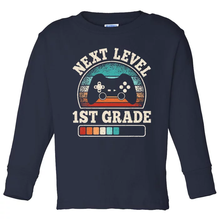 First Day Of 1st Grade Gaming School Outfit Teacher Student Toddler Long Sleeve Shirt