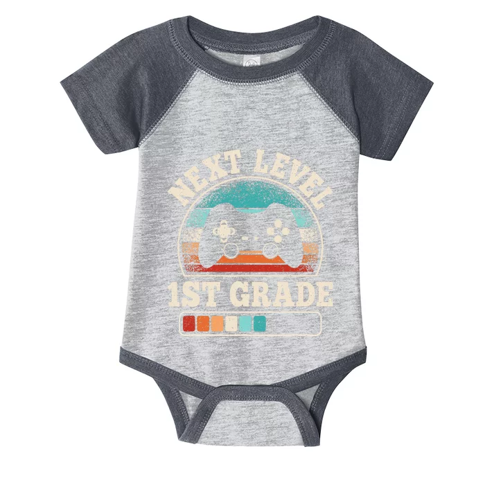 First Day Of 1st Grade Gaming School Outfit Teacher Student Infant Baby Jersey Bodysuit