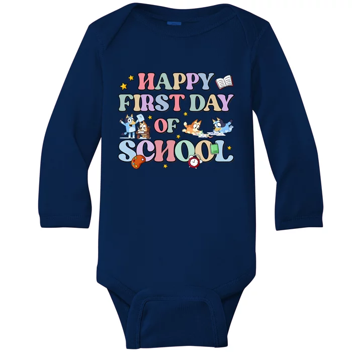 First Day Of School Back To School Student 1st Day Of School Baby Long Sleeve Bodysuit