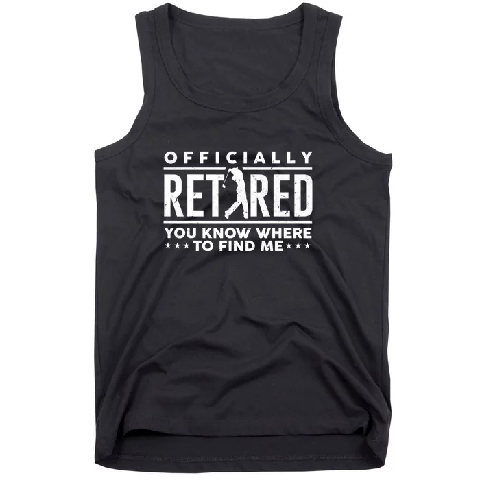 Father's Day Officially Retired Golf Dad Gift For Dad Tank Top