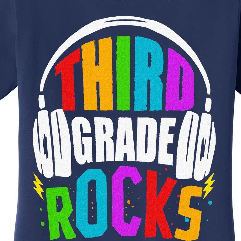 First Day Of 3rd Grade Rocks Back To School Teacher Women's T-Shirt