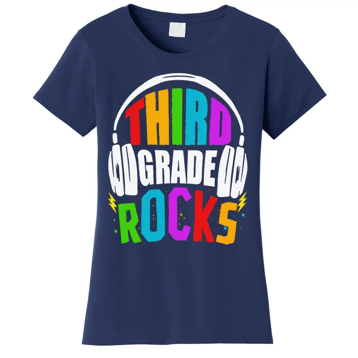 First Day Of 3rd Grade Rocks Back To School Teacher Women's T-Shirt