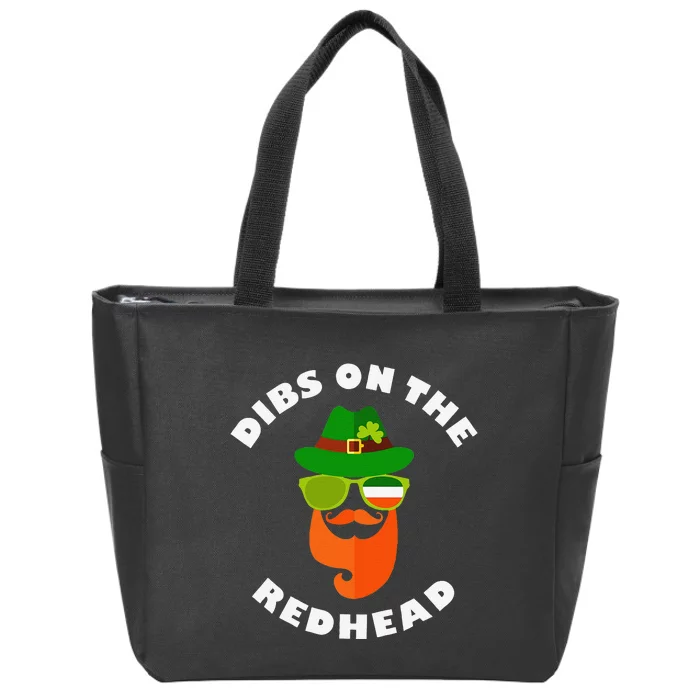 Funny Dibs On The Redhead St Patrick's Day Best Gift For Zip Tote Bag