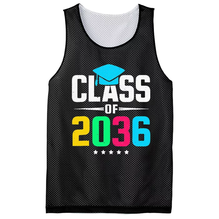 First Day Of School Class Of 2036 Future Graduates Mesh Reversible Basketball Jersey Tank