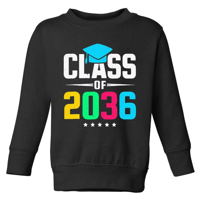 First Day Of School Class Of 2036 Future Graduates Toddler Sweatshirt