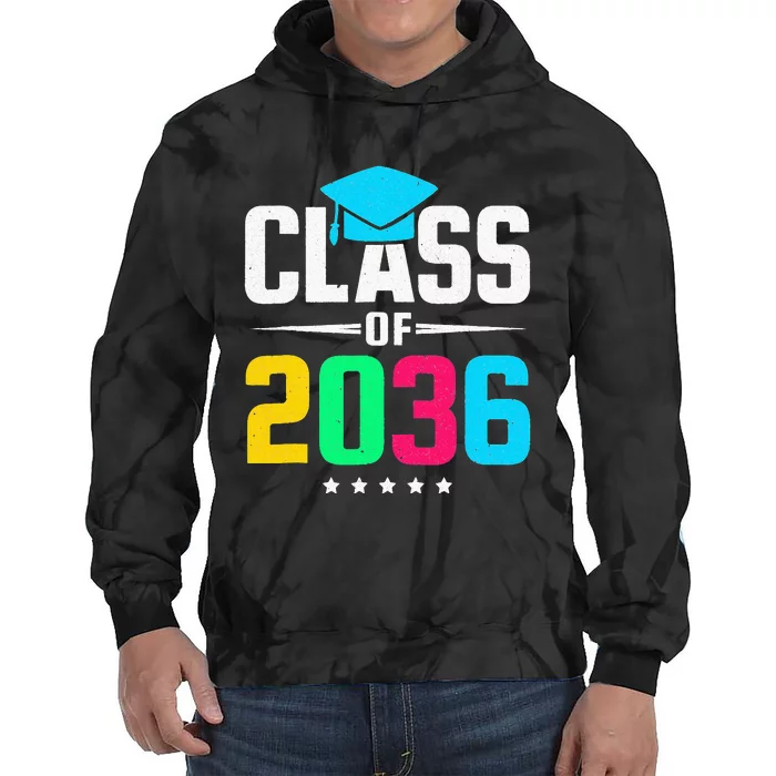 First Day Of School Class Of 2036 Future Graduates Tie Dye Hoodie