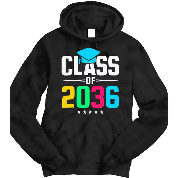 First Day Of School Class Of 2036 Future Graduates Tie Dye Hoodie