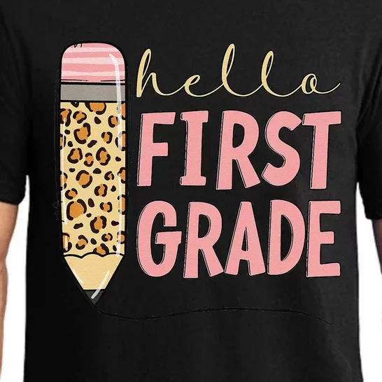 First Day Of School Back To School Hello First Grade Pajama Set