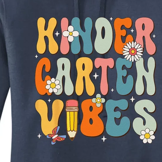 First Day Of School Kindergarten Vibes Back To School Women's Pullover Hoodie