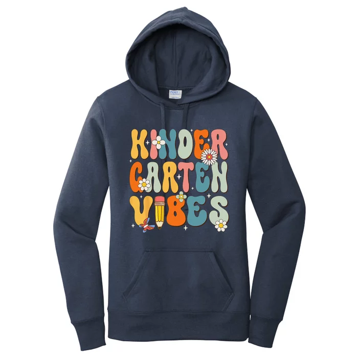 First Day Of School Kindergarten Vibes Back To School Women's Pullover Hoodie