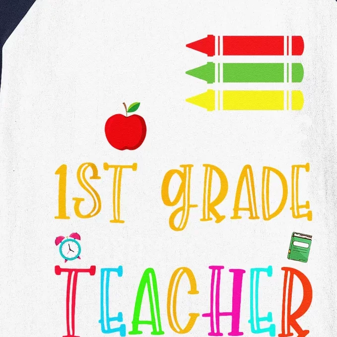 First Day Of First Grade Pray For My Teacher Back To School Baseball Sleeve Shirt