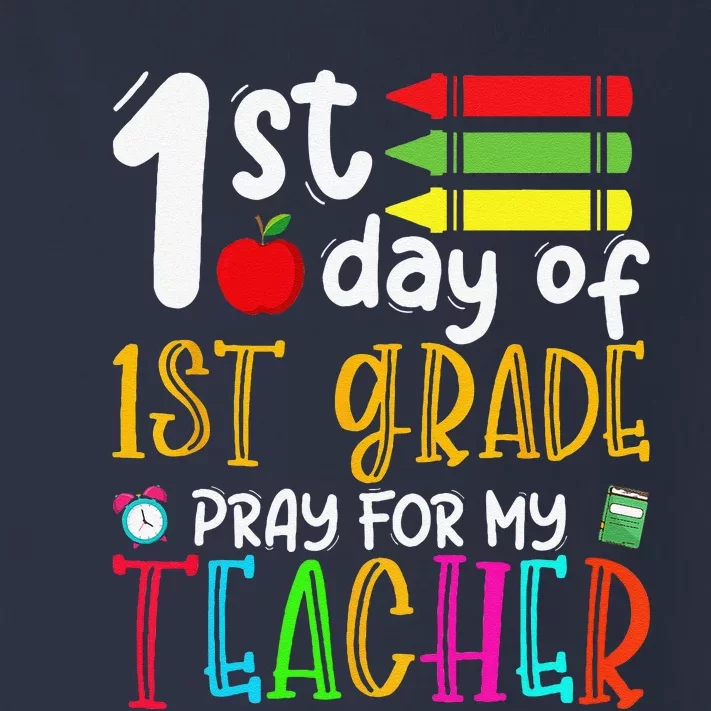 First Day Of First Grade Pray For My Teacher Back To School Toddler Long Sleeve Shirt