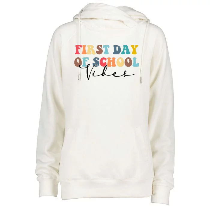 First Day Of School Vibes Womens Funnel Neck Pullover Hood