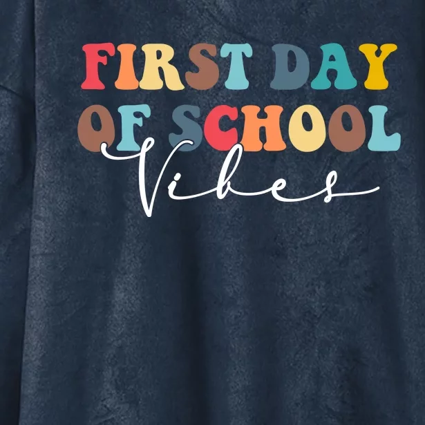 First Day Of School Vibes Hooded Wearable Blanket