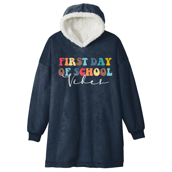 First Day Of School Vibes Hooded Wearable Blanket