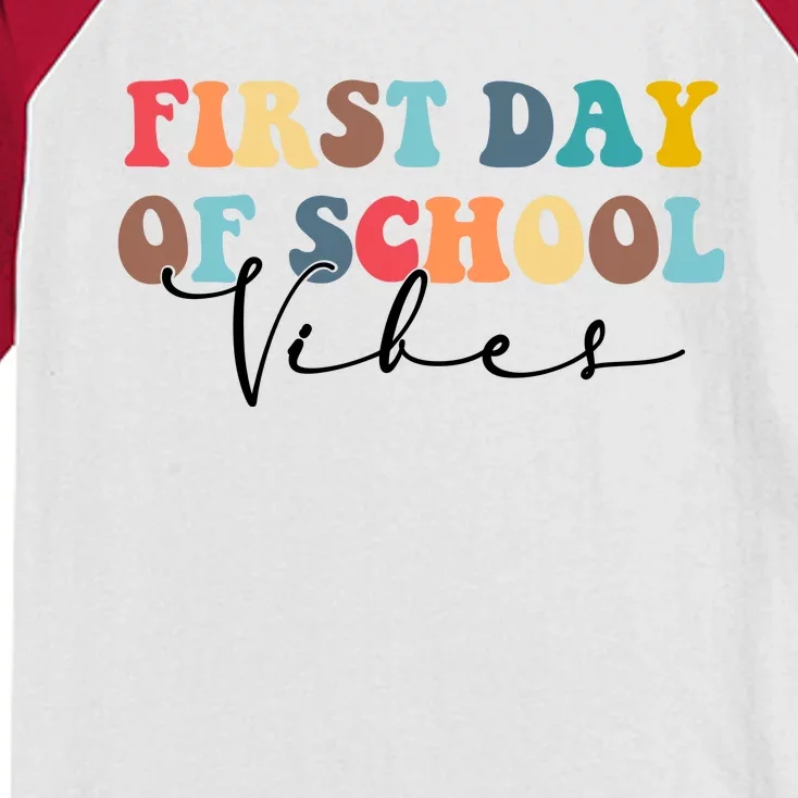 First Day Of School Vibes Kids Colorblock Raglan Jersey