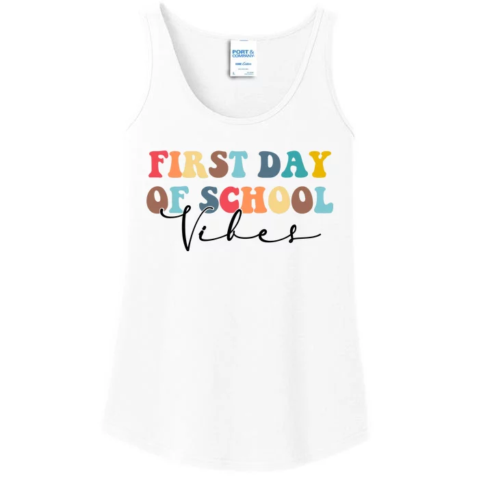 First Day Of School Vibes Ladies Essential Tank