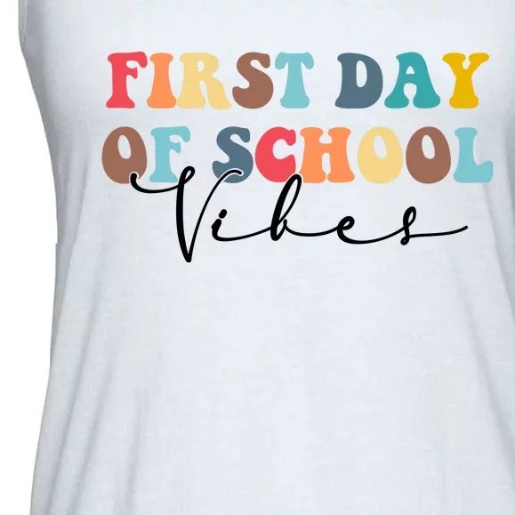 First Day Of School Vibes Ladies Essential Flowy Tank