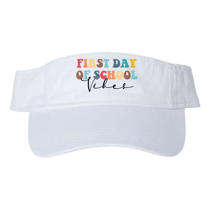 First Day Of School Vibes Valucap Bio-Washed Visor