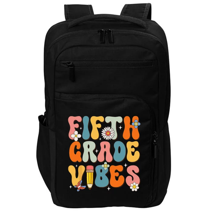 First Day Of School Fifth Grade Vibes Back To School Impact Tech Backpack